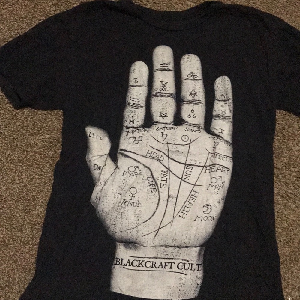Black craft cult palmistry shirt